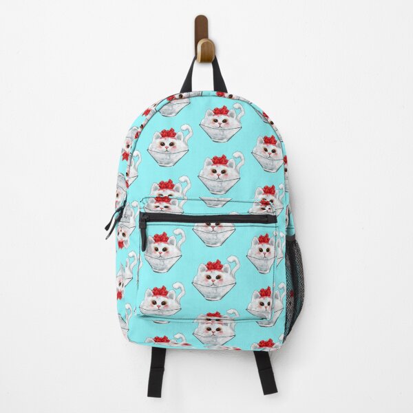 Item preview, Copy of Snow cone cat in blue background designed and sold by Geraldine-N.