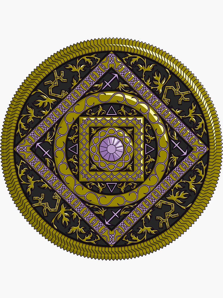 Thumbnail 3 of 3, Sticker, Sagittarius Mandala designed and sold by ValerieDesigns.