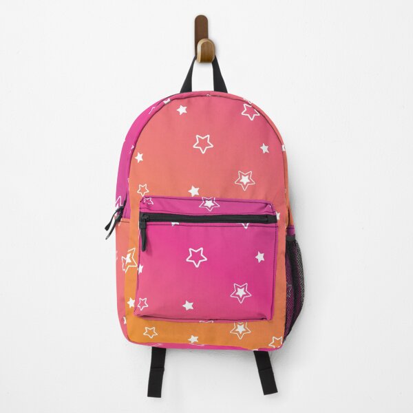 Item preview, Strawberry Slushie Pink Orange Stars Pattern designed and sold by PuddleofStars.
