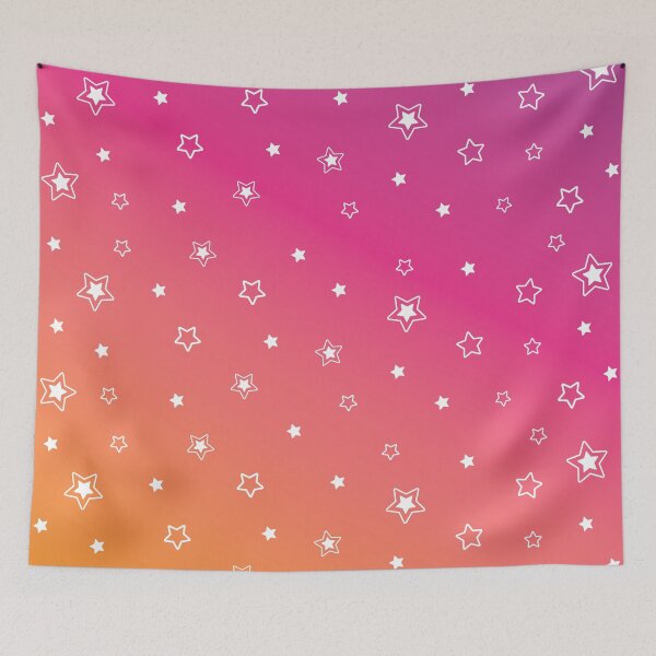 Item preview, Strawberry Slushie Pink Orange Stars Pattern  designed and sold by PuddleofStars.