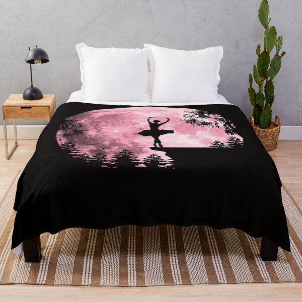 Item preview, Ballerina in the pink fullmoon moonlight dancing ballet designed and sold by RonaldDaughtry.