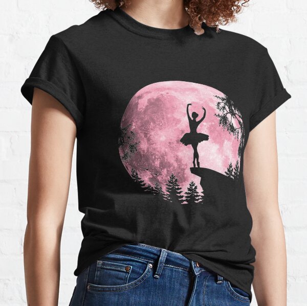 Item preview, Ballerina in the pink fullmoon moonlight dancing ballet designed and sold by RonaldDaughtry.
