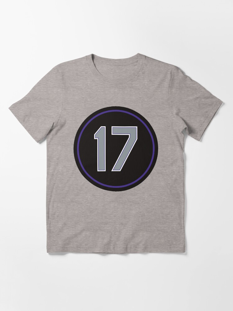 Todd Helton 17 Colorado Rockies MLB Baseball Jersey Number Sticker