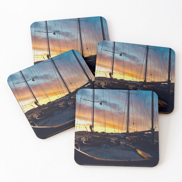 Item preview, Sunset - Old sailing - Port de Saint Tropez, France 2021 January designed and sold by BIPHOTONEWS.