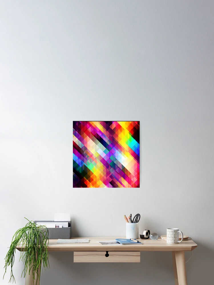 Thumbnail 2 of 3, Poster, Colorful Geometric Pattern Design designed and sold by Paula Helit.