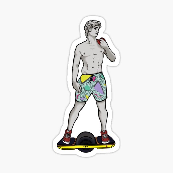 Floating David Sticker