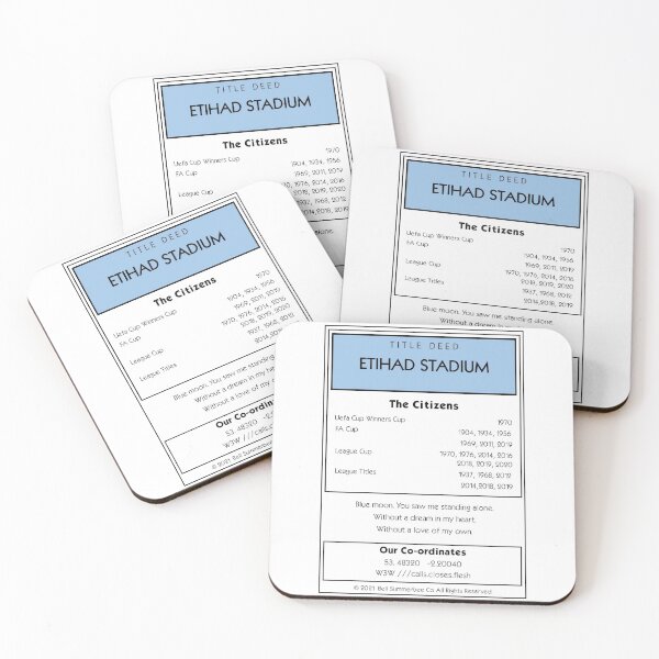 Item preview, Manchester City Monopoly inspired Title Deed design designed and sold by birchy1205.