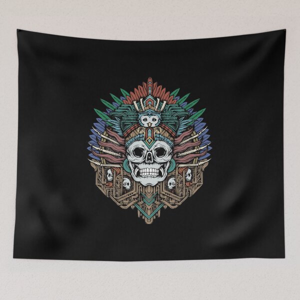 Item preview, Ah Puch, Mayan Death Skull Headdress Design designed and sold by ShaireProd.