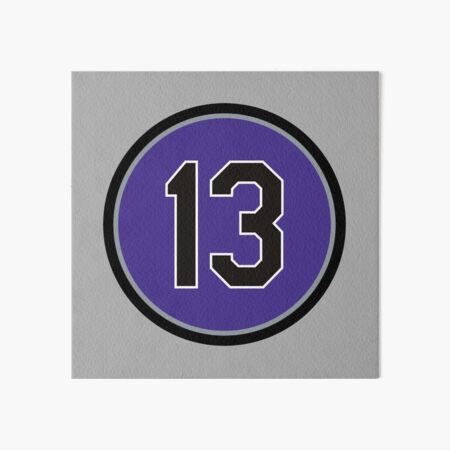 Todd Helton #17 Jersey Number Art Board Print for Sale by StickBall