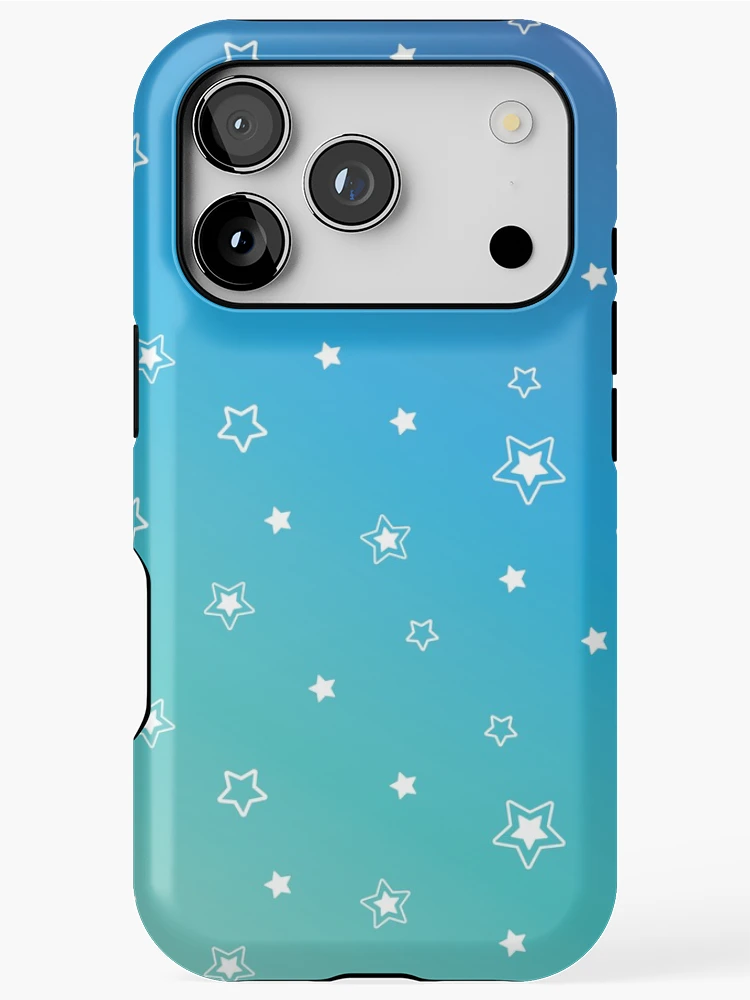 Thumbnail 1 of 4, iPhone Case, Blue Raspberry Slushie Stars Pattern designed and sold by PuddleofStars.