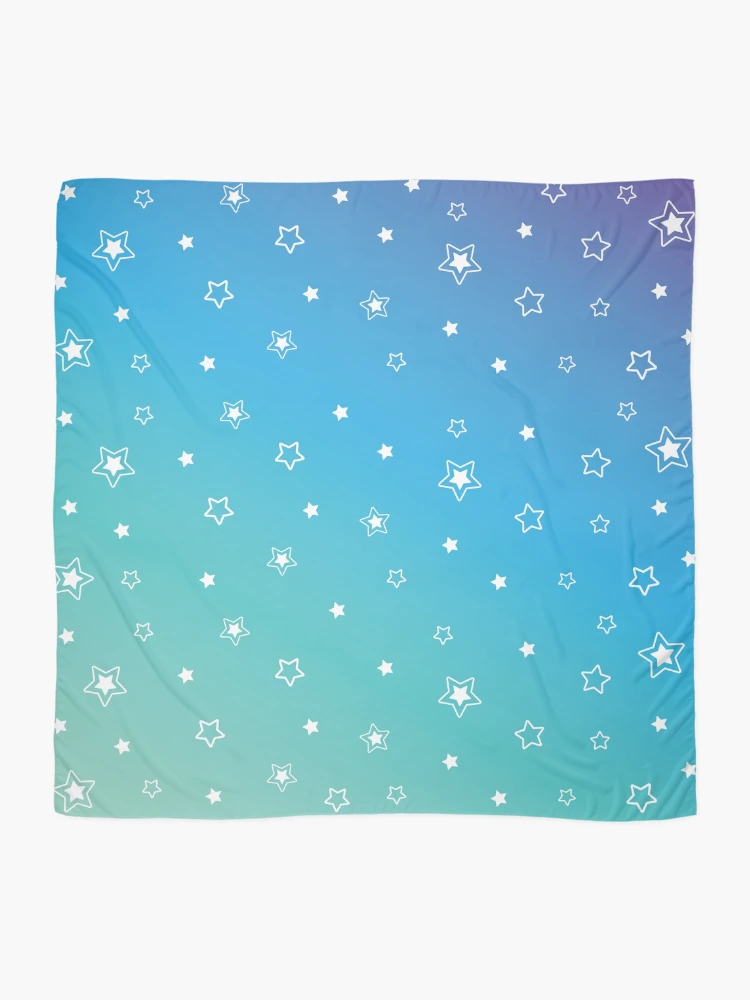 Thumbnail 2 of 3, Scarf, Blue Raspberry Slushie Stars Pattern  designed and sold by PuddleofStars.