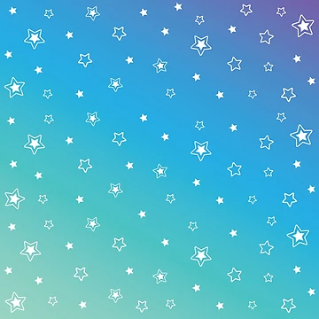 Artwork thumbnail, Blue Raspberry Slushie Stars Pattern  by PuddleofStars