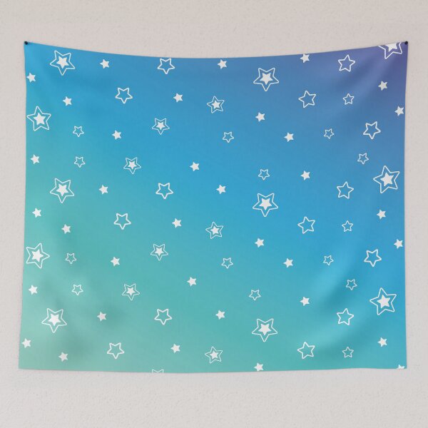 Item preview, Blue Raspberry Slushie Stars Pattern  designed and sold by PuddleofStars.