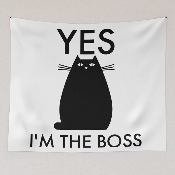 Item preview, Yes I'm the boss! Black cat boss  designed and sold by CreativeEmily.