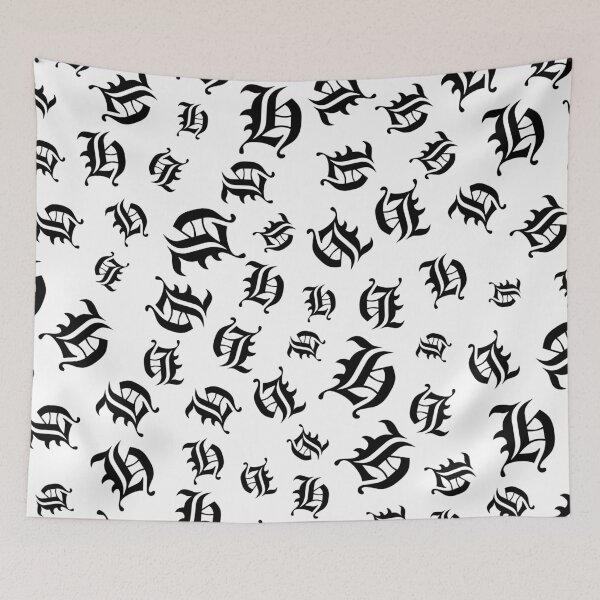 Item preview, H – Old English Initial Black Letter H Pattern  designed and sold by Typeglyphs.