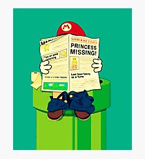 pooping Mario Photographic Print