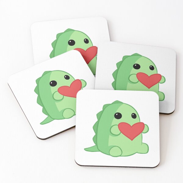 Item preview, cute dino holding a heart designed and sold by piscesss.