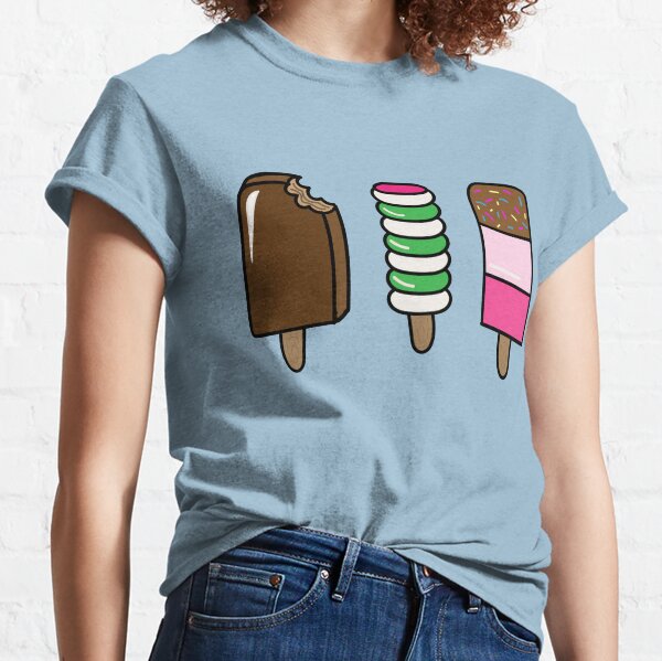 Cool Ice Cream Character with Surfboard Womens T-Shirt 