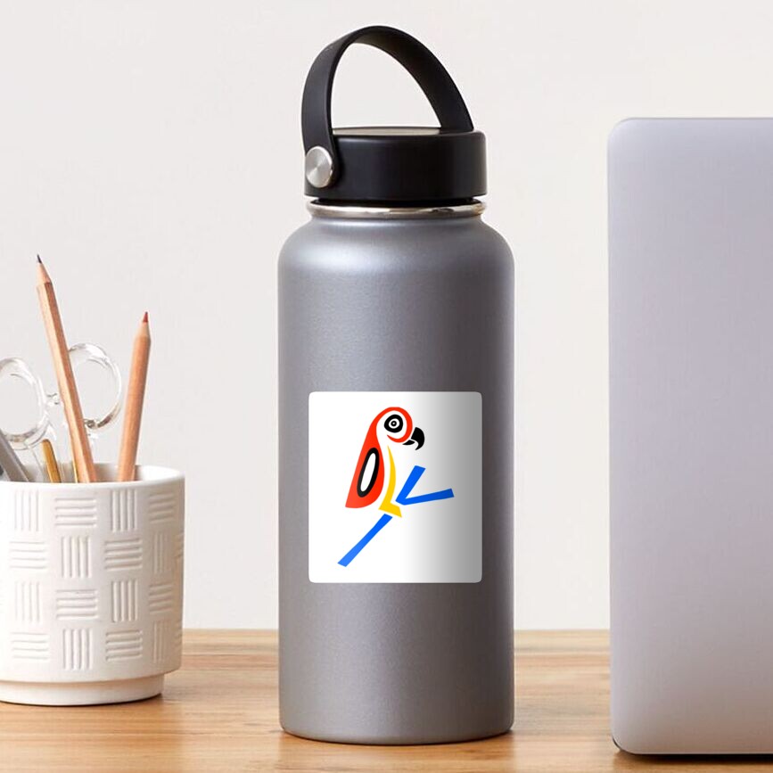 Poly Parrot Sticker