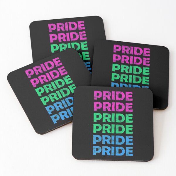 Item preview, Polysexual Pride Flag Colors Repeating Distressed Text designed and sold by Bumblefuzzies.