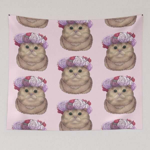 Item preview, Flower Crown Cat designed and sold by itsrobotime.