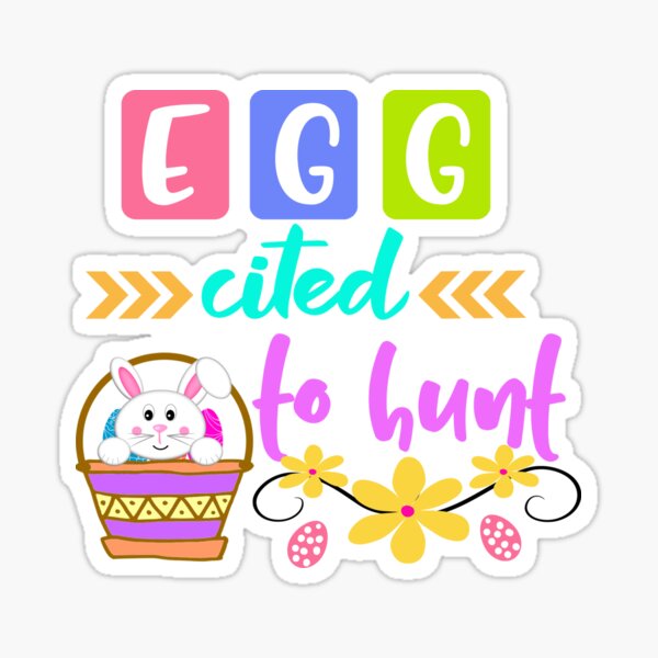 Item preview, Eggcited to Hunt Easter Wishes- Easter Sunday designed and sold by younghopes.