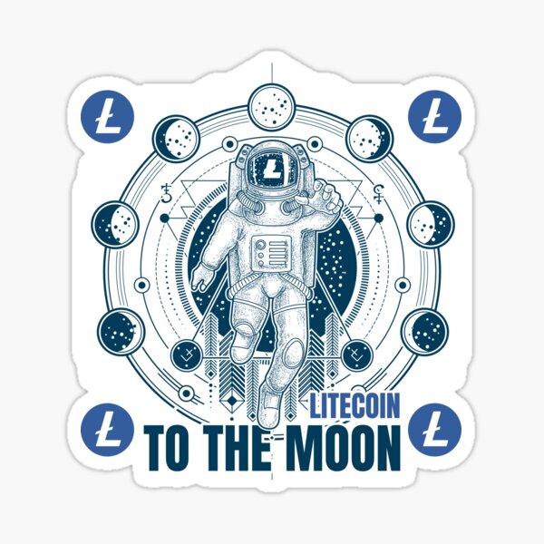Artikel-Vorschau von Litecoin LTC zum Mond, designt und verkauft von Bitcoin-Fashion.