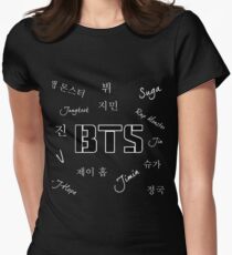 BTS Group (Black) Women's Fitted T-Shirt