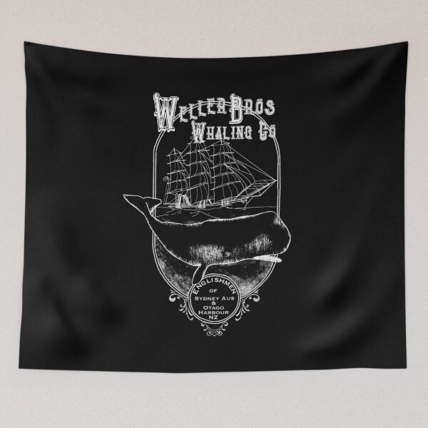 Item preview, Weller Brothers of the Wellerman Sea Shanty White on Black designed and sold by ScienceNStuff.