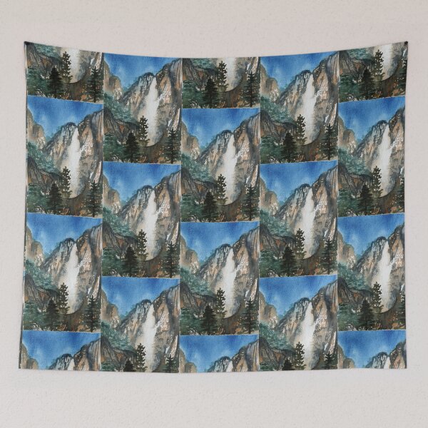Item preview, Yosemite Falls Watercolor designed and sold by RebeccaEllisArt.