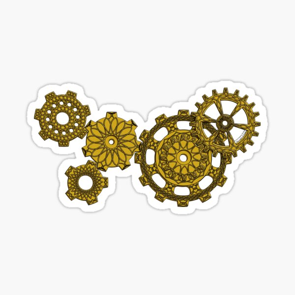 Woven Clockwork Sticker