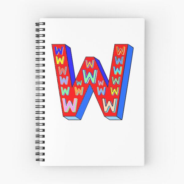 Item preview, Letter W, Big and Little (Red Background) designed and sold by artfulnotebook.
