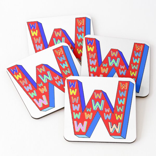 Item preview, Letter W, Big and Little (Red Background) designed and sold by artfulnotebook.