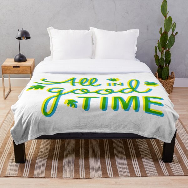 Item preview, All in Good Time - Cyan and Yellow designed and sold by AMZ-Designs.
