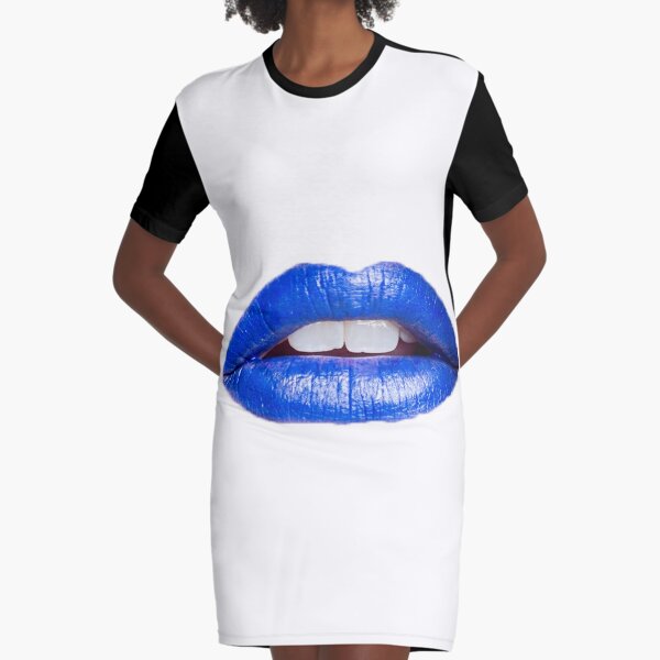 Blue Kiss Graphic T-Shirt Dress