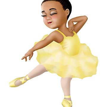 Body para bebé for Sale con la obra «Linda bailarina amarilla afroamericana bailarina niña negra» de Irene |