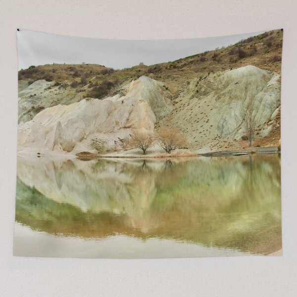 Item preview, Winter Green Reflections - St Bathans Blue Lake in Winter designed and sold by Rachel Pile.