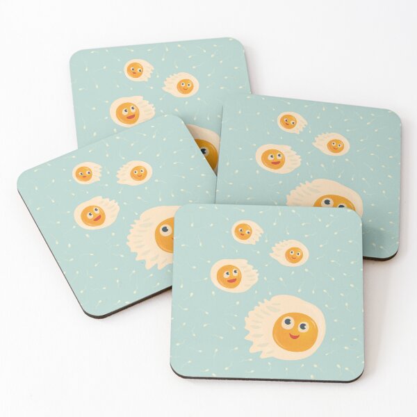 Item preview, Cute Fried Eggs Spermatozoids Funny Art designed and sold by Boriana Giormova.