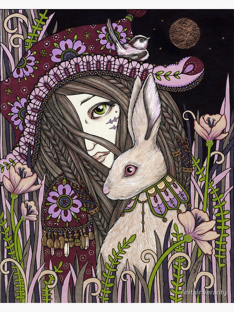 Thumbnail 3 of 3, Sticker, Saviour of the Spring (Ostara) designed and sold by AnitaInverarity.