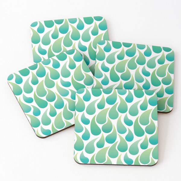 Item preview, Turquoise curved drops pattern designed and sold by ClumsyCat.
