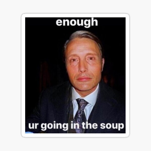 mads mikkelsen hannibal memes Pegatina