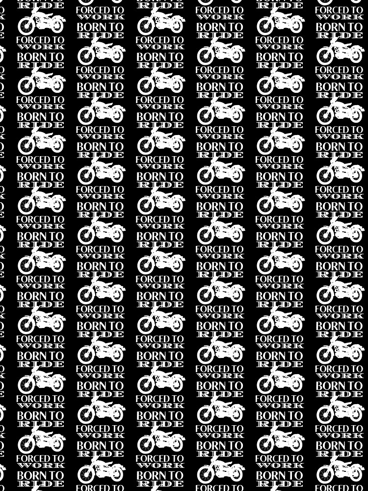 Thumbnail 3 of 3, Scarf, Born To Ride Forced To Work Design 2 designed and sold by SweetAndSpice.