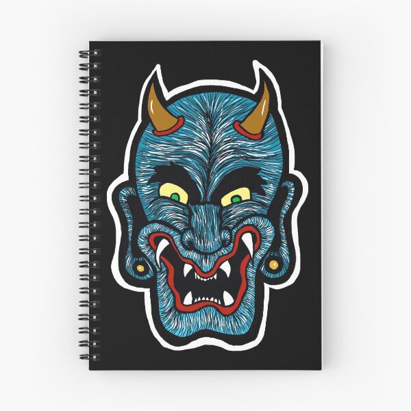 Item preview, Blue Japanese Demon Tattoo Mask designed and sold by JezFez.