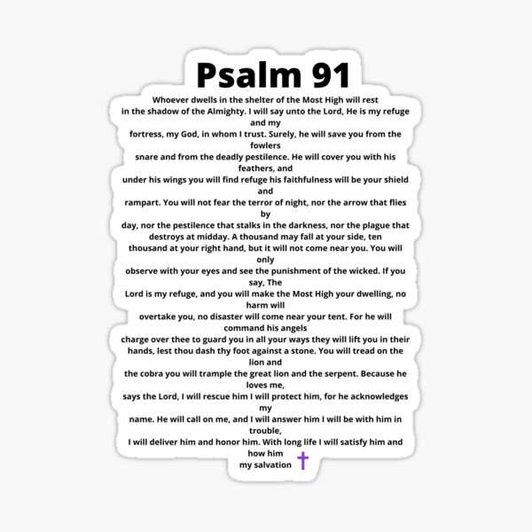 Psalm 91 Stickers Redbubble