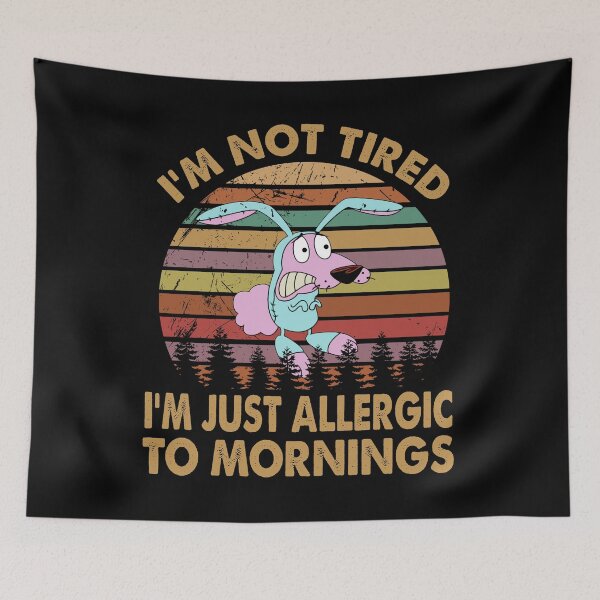 Item preview, I am just allergic to mornings The courage Pink color animal  gift for fans designed and sold by meconquynh95.