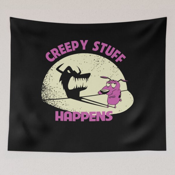 Item preview, creepy stuff The courage Pink color animal  gift for fans designed and sold by meconquynh95.