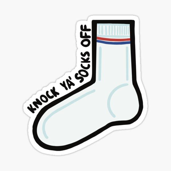 Knock Your Socks Off Sticker For Sale By Frogstickershop Redbubble