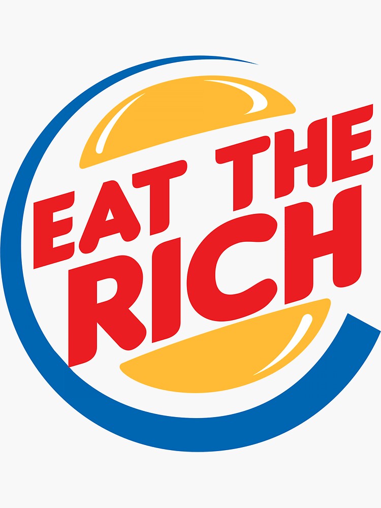 eat the rich - club penguin Sticker for Sale by charlottespice