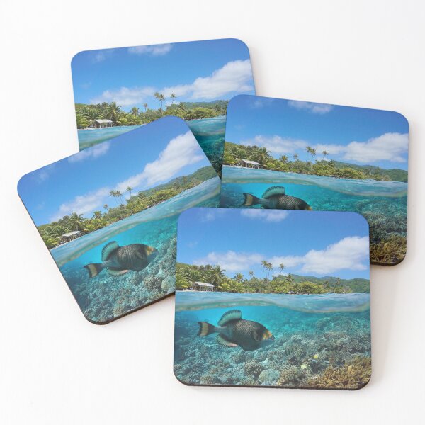 Item preview, Seascape tropical coast and coral reef underwater designed and sold by Seaphotoart.