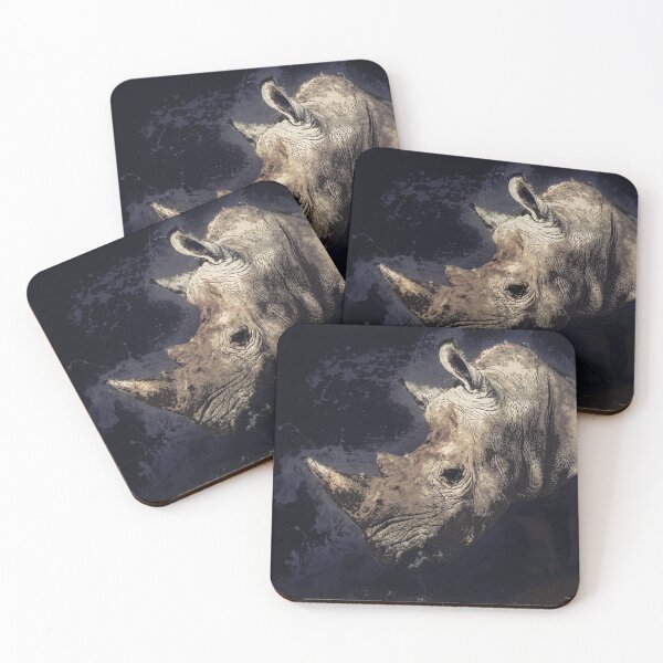Item preview, Africa's Big Five - #4 of 5 - White Rhino Portrait designed and sold by wazoosi.